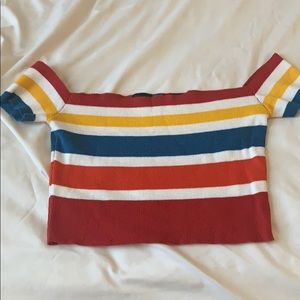 off shoulder crop top